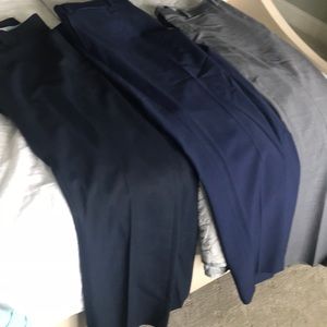 3 pairs men’s slim fit slacks...navy, blue, gray